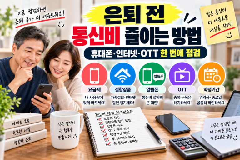 은퇴 전 통신비 줄이는 방법｜휴대폰·인터넷·OTT 한 번에 점검