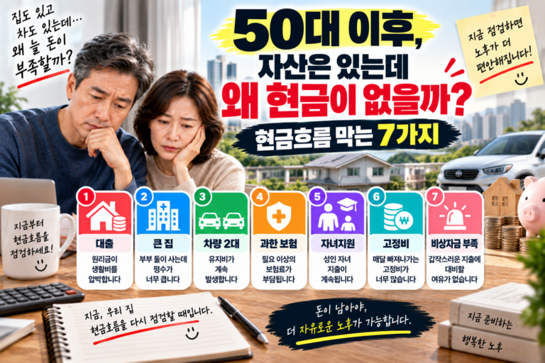 50대 이후 현금이 부족해지는 집의 공통점 7가지｜자산은 있는데 왜 돈이 없을까?